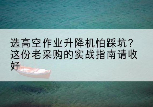 吉州高空作业升降机厂家推荐-选高空作业升降机怕踩坑？这份老采购的实战指南请收好